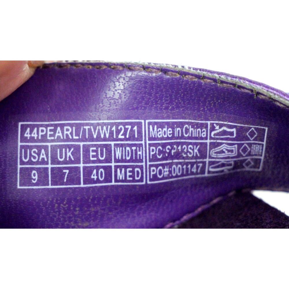 Vionic PURPLE FAUX LEATHER FLIP FLOP SANDALS MULES SHOES Size 9 US/40 EU - Picture 9 of 11